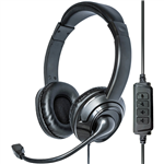 MOKI USB HEADPHONES WITH BOOM MICROPHONE BLACK