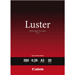 CANON LU101 LUSTER PHOTO PAPER 260GSM A3 WHITE PACK 20