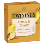 TWININGS LEMON AND GINGER TEA BAGS PACK 80