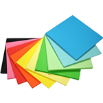 RAINBOW KINDER SHAPES PAPER SQUARE 80GSM DOUBLE SIDED 127MM MATT ASSORTED PACK 360