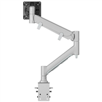 ATDEC FORTIS HEAVY DUTY DYNAMIC MONITOR ARM  DESK CLAMP FOR UP TO 49 INCH DISPLAYS SILVER