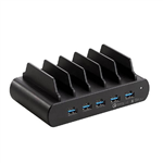 SHINTARO MULTI 5PORT GAN CHARGERDOCK WITH BAYS 150W 5 USBA AND USBC BLACK