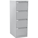 MERCURY FILING CABINET 4 DRAWER 470 X 620 X 1320MM SILVER GREY