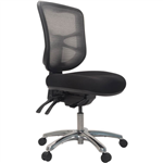 BURO METRO TASK CHAIR MEDIUM MESH BACK SEAT SLIDE 3LEVER POLISHED ALUMINIUM BASE