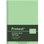 PROTEXT NOTE BOOK 8MM FEINT RULED 55GSM 100 PAGE A4 LIME