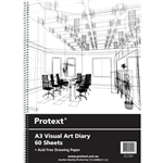 PROTEXT VISUAL ART DIARY WITH PP COVER 110GSM 120 PAGE A3