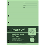 PROTEXT BINDER BOOK RULED 8MM 70GSM 128 PAGE A4 ELEPHANT ASSORTED