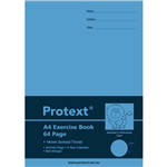 PROTEXT EXERCISE BOOK DOTTED THIRDS 14MM 70GSM 64 PAGE A4 LION ASSORTED