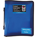 PROTEXT BINDER BUDDY WITH ZIPPER 3 RING WITH HANDLE 25MM BLUE