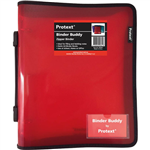 PROTEXT BINDER BUDDY WITH ZIPPER 3 RING WITH HANDLE 25MM RED