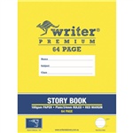 WRITER PREMIUM STORY BOOK 24MM PLAINRULED 100GSM 64 PAGE 330 X 240MM DRILL