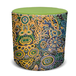 ORANGE DUST SPECTRUM EVA ROUND OTTOMAN 450 X 450 X 450MM EUCALYPTUS GREEN
