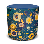 ORANGE DUST SPECTRUM EVA ROUND OTTOMAN 450 X 450 X 450MM OCEAN BLUE