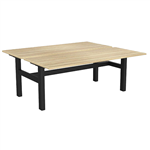 OLG AGILE FIXED HEIGHT 2PERSON DESK WORKSTATION BLACK FRAME 1800MM X 750MM NORDIC MAPLE TOP