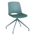 OLG VISTA PIVOT CHAIR WITH 4POINT BLACK POWDERCOATED BASE AND BLACK SEAT UPHOLSTERY