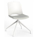 OLG VISTA PIVOT CHAIR WITH 4POINT WHITE POWDERCOATED BASE AND WHITE SEAT UPHOLSTERY
