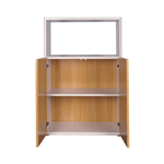 STEELCO 2 TIER 1 OPEN SHELF CABINET 1200 X 800 X 450MM NATURAL BEECH