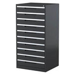 STEELCO MULTI MEDIA CABINET 10 DRAWER 1370 X 710 X 620MM GRAPHITE RIPPLE