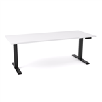 OLG AGILEMOTION SINGLE SIDED DESK DUAL MOTOR 1200 X 750 BLACK FRAME  WHITE TOP