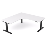 OLG AGILE ELECTRIC TRIPLE 3 COLUMN WORKSTATION RH 1800 X 1800 X 750MM BLACK FRAME WHITE TOP