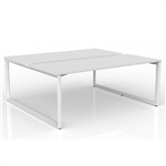 OLG ANVIL 2PERSON DSD WORKSTATION WHITE FRAME 1800 X 750MM WHITE