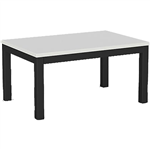 OLG AXIS COFFEE TABLE 900 X 600MM BLACK FRAME WHITE TOP