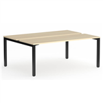 OLG AXIS 2PERSON DSD WORKSTATION BLACK FRAME 1800 X 750MM NORDIC MAPLE