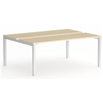 OLG AXIS 2PERSON DSD WORKSTATION WHITE FRAME 1800 X 750MM NORDIC MAPLE