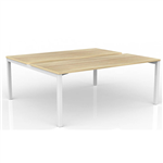 OLG AXIS 2PERSON DSD WORKSTATION WHITE FRAME 1800 X 750MM NEW OAK RAVINE