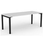 OLG AXIS STRAIGHT WORKSTATION BLACK FRAME 1800 X 750MM WHITE