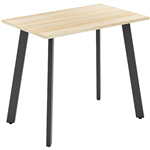 OLG FLARE BAR LEANER 4 LEG BLACK FRAME 1200MM X 750MM NEW OAK RAVINE