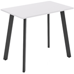 OLG FLARE BAR LEANER 4 LEG BLACK FRAME 1200MM X 750MM WHITE