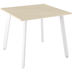 OLG FLARE BAR LEANER 4 LEG WHITE FRAME 1200MM X 750MM NORDIC MAPLE