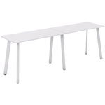 OLG FLARE BAR LEANER 6 LEG WHITE FRAME 3000MM X 750MM WHITE 2PIECE TOP