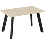OLG FLARE TABLE 4 LEG BLACK FRAME 1200 X 750MM NORDIC MAPLE