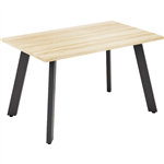 OLG FLARE TABLE 4 LEG BLACK FRAME 1200 X 750MM NEW OAK RAVINE
