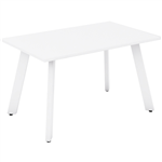 OLG FLARE TABLE 4 LEG WHITE FRAME 1200 X 750MM WHITE