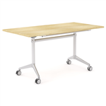 OLG MODULUS FLIP TABLE 1800 X 750MM WHITE FRAME NEW OAK TOP