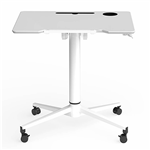 OLG SPRINT FLIP TABLE PODIUM WITH GAS HEIGHT ADJUSTMENT 800 X 600 X 6951055MM WHITE