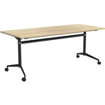 OLG UNI FLIP TABLE BLACK FRAME 1600 X 750MM NEW OAK RAVINE