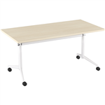OLG UNI FLIP TABLE WHITE FRAME 1600 X 750MM NORDIC MAPLE