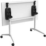 OLG UNI FLIP TABLE WHITE FRAME 1600 X 750MM WHITE