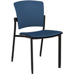 OLG ZIPP CHAIR BLACK FRAME FABRIC SEAT NAVY