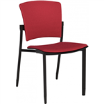 OLG ZIPP CHAIR BLACK FRAME FABRIC SEAT RUBY RED