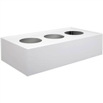 STEELCO TAMBOUR DOOR CABINET PLANTER BOX DRIP TRAY 900MM WHITE SATIN