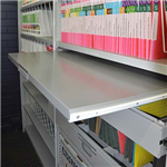 STEELCO TAMBOUR DOOR CABINET PULL OUT SHELF 900MM SATIN SILVER