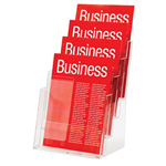 ESSELTE BROCHURE HOLDER FREESTANDING 4 TIER A4 CLEAR
