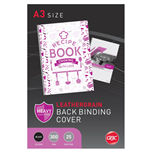 GBC IBICO BINDING COVER LEATHERGRAIN 300GSM A3 BLACK PACK 25