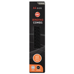 GBC PLASTIC BINDING COMB ROUND 21 LOOP 10MM A4 BLACK PACK 100