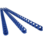 GBC PLASTIC BINDING COMB ROUND 21 LOOP 10MM A4 BLUE PACK 100